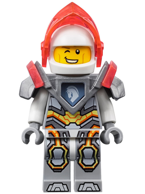 Lance Richmond - Trans-Neon Orange Visor, Flat Silver Armor