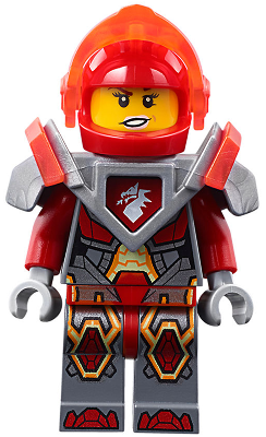 Macy Halbert - Trans-Neon Orange Visor, Flat Silver Armor