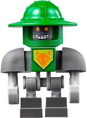 Aaron Bot - Dark Bluish Gray Shoulders, Green Helmet