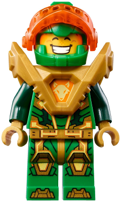Aaron Fox - Trans-Neon Orange Visor, Pearl Gold Armor, Clip on Back