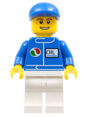 Octan - Blue Oil, White Legs, Blue Short Bill Cap