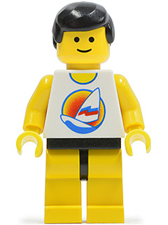 Surfboard on Ocean - Yellow Legs, Black Male Hair, Reissue Torso