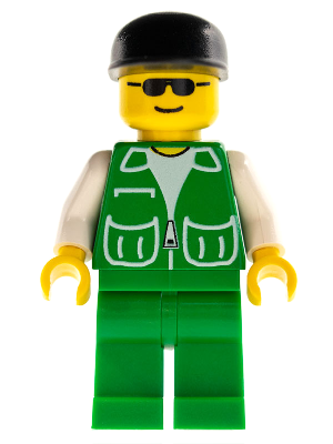 Jacket Green with 2 Large Pockets - Green Legs, Black Cap