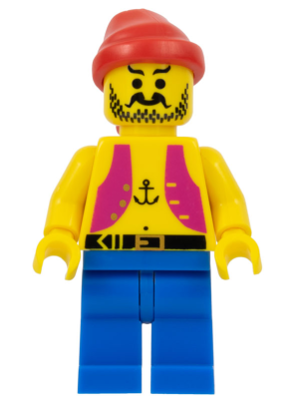 Pirate Anchor Light Purple Vest, Blue Legs, Red Bandana (Reissue)