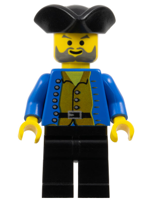 Pirate Brown Shirt, Black Legs, Black Pirate Triangle Hat