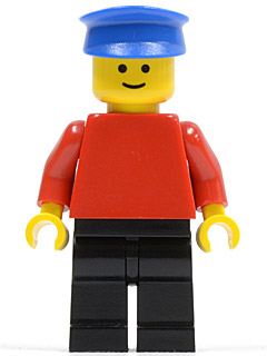 Plain Red Torso with Red Arms, Black Legs, Blue Hat