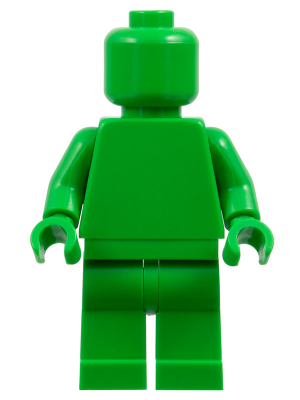Plain Bright Green Torso, Bright Green Legs, Bright Green Head (Monochrome)