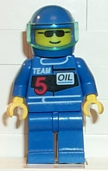 Racing Team 5, Blue Helmet, Trans-Light Blue Visor