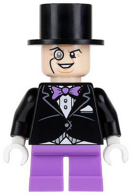 The Penguin - Medium Lavender Short Legs, Black Jacket