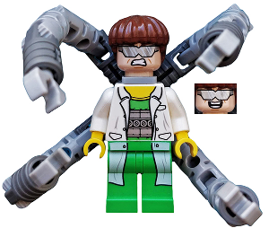 Dr. Octopus (Otto Octavius) / Doc Ock - White Lab Coat over Bright Green Outfit, Mechanical Arms