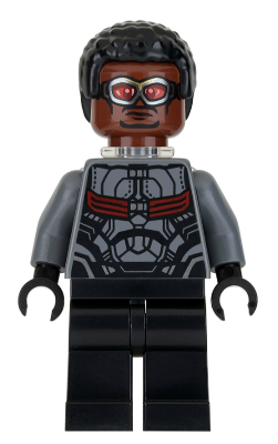 Falcon - Dark Bluish Gray and Black Suit, Plain Legs