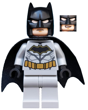 Batman - Light Bluish Gray Suit with Gold Belt, Black Crest, Mask and Cape (Type 3 Cowl)
