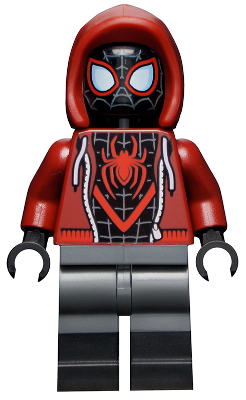 Spider-Man (Miles Morales) - Dark Red Hood, Black Lower Legs