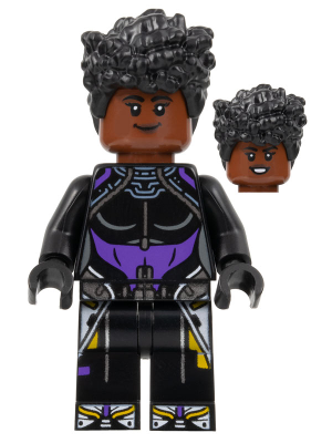 Shuri - Black and Dark Purple Top