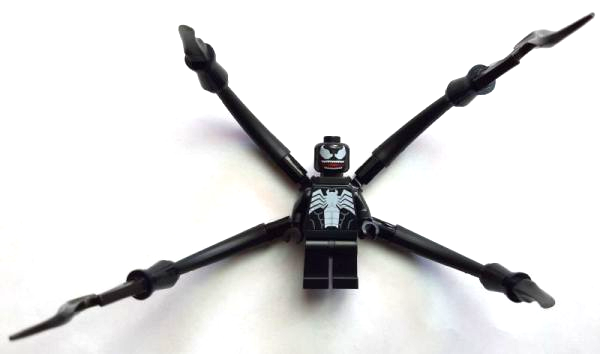Venom - Teeth Parted, 4 Back Appendages Large