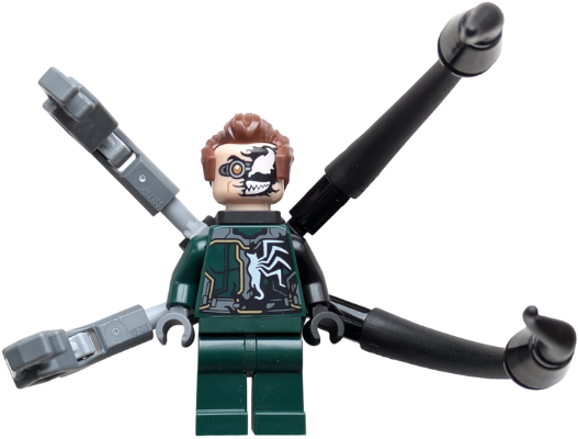 Dr. Octopus (Otto Octavius) / Doc Ock - Dark Green Suit Half Venomized, 2 Mechanical Arms and 2 Back Appendages