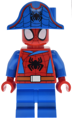 Spider-Man (Peter 'Spidey' Parker) - Medium Legs, Black Spider Logo, Dark Orange Belt, Pirate Hat