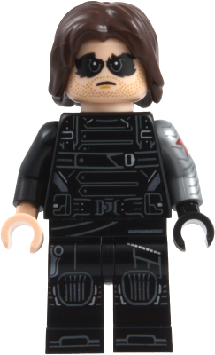 Winter Soldier - Dark Brown Hair, Black and Light Nougat Hands