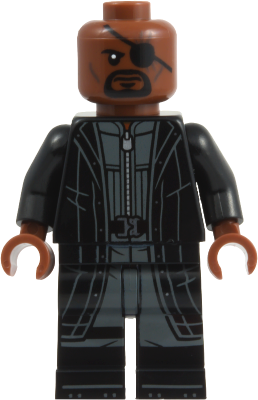 Nick Fury - Leather Trench Coat, Black Legs