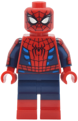 Spider-Man - Suit with Dark Azure Highlights, Printed Dark Blue Arms, Red Boots