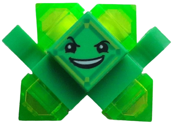 Kryptomite - Green, Small Crystals (Pyramids), Hands