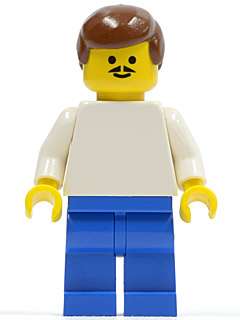 Soccer Player White/Blue Team Player 1