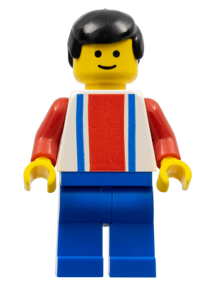Soccer Player - Red, White, and Blue Team with Number 18 on Back