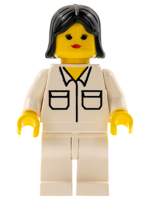 Shirt with 2 Pockets, White Legs, Black Female Hair