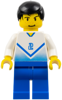 Soccer Player White & Blue Team with shirt  #2