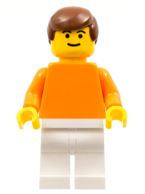 Plain Orange Torso with Orange Arms, White Legs, Brown Male Hair (Dutch National Player)