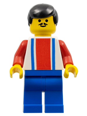 Soccer Player - Red, White, and Blue Team with Number 4 on Back