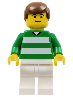 Soccer Player - Green and White Team with Number 11 on Back