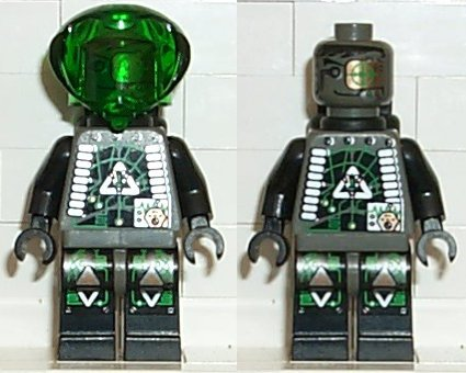 Insectoids Zotaxian Alien - Male, Gray and Black with Green Circuits and Silver Hoses, with Air Tanks (Professor Webb / Locust)