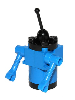 Classic Space Droid - Round Plate Base, Blue and Black