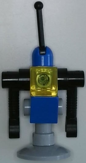 Classic Space Droid - Light Bluish Gray and Blue with Trans-Yellow Eye and Black Arms (The Pilot's Droid)