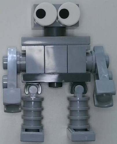 Classic Space Droid - Light Bluish Gray with White Eyes (The Robot)