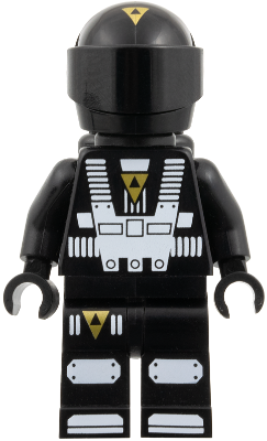 Blacktron I - Printed Legs, Gold Triangle Logos