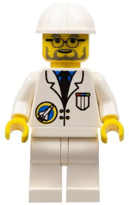 Space Port - Scientist, White Construction Helmet, White Legs