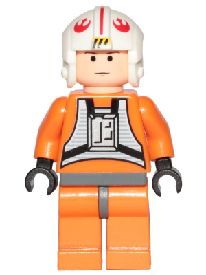 Luke Skywalker - Pilot Suit, Simple Torso and Helmet, Light Nougat Head