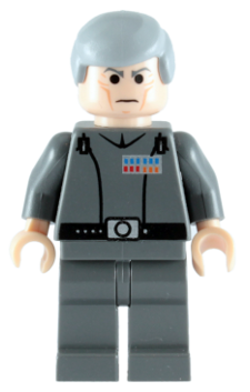 Grand Moff Wilhuff Tarkin - Dark Bluish Gray Uniform, Smooth Hair