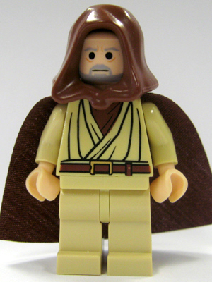 Obi-Wan Kenobi - Old, Reddish Brown Hood and Cape, Black Eyes