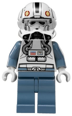 Clone Trooper V-wing Pilot (Phase 2) - Sand Blue Arms and Legs, White Head