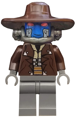 Cad Bane - Blue Head, Dark Bluish Gray Legs
