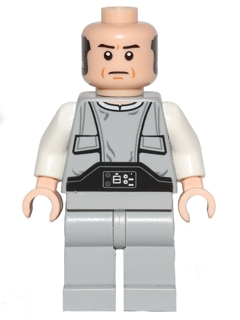 Lobot - Light Bluish Gray Uniform, Light Nougat Head, Black Eyebrows