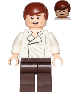Han Solo - White Shirt with Wrinkles on Front, Dark Brown Legs, Smooth Hair
