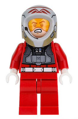 Rebel Pilot A-wing (Open Helmet, Red Jumpsuit)