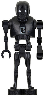 K-2SO Droid - Dark Bluish Gray and Silver Chest Panel