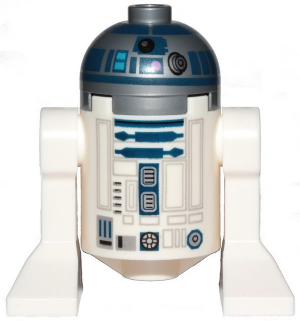 Astromech Droid, R2-D2 - Flat Silver Head, Dark Pink Dots and Large Receptor
