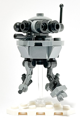 Imperial Probe Droid - Black and Dark Bluish Gray Body, White Plate Stand