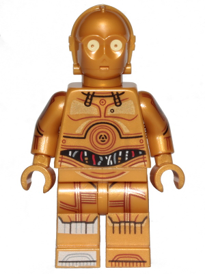 C-3PO - Printed Legs, Toes and Arms, Bright Light Yellow Eyes